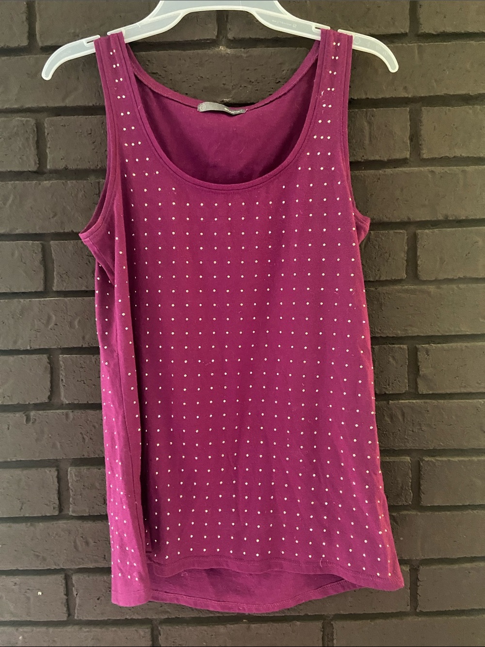 Smart Set Magenta Tank Top with Silver Studs